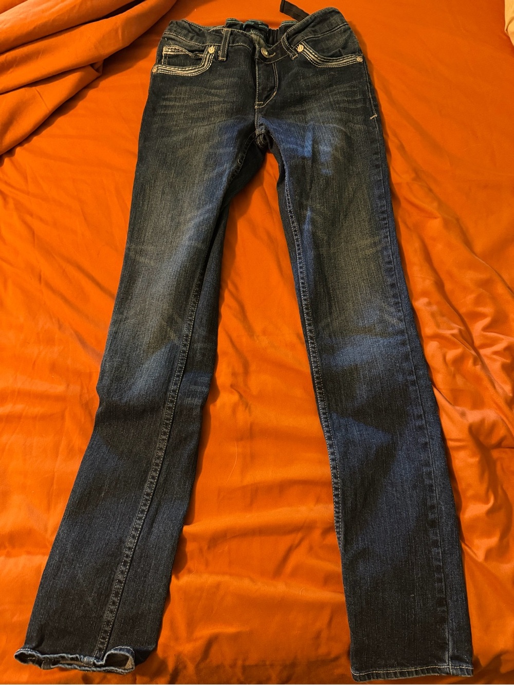 Levi's Girls Dark Wash Straight-Leg Jeans